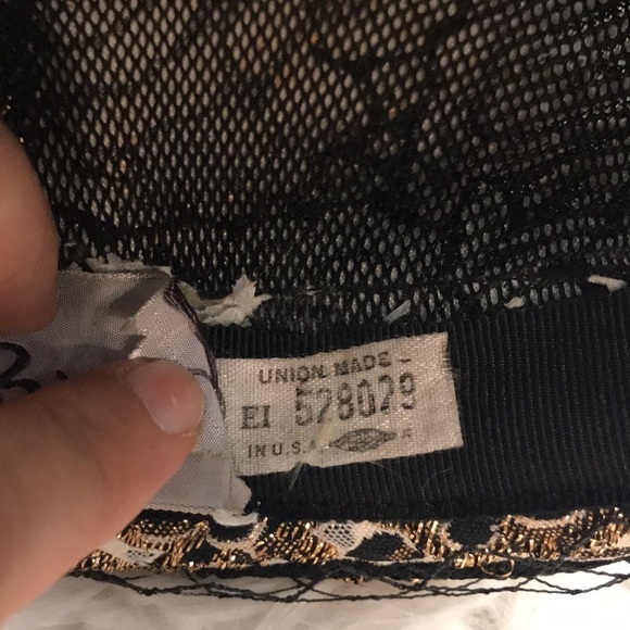 Vintage Roberta Bernay’s Veiled Gold Black Pillbox - Picture 9 of 10